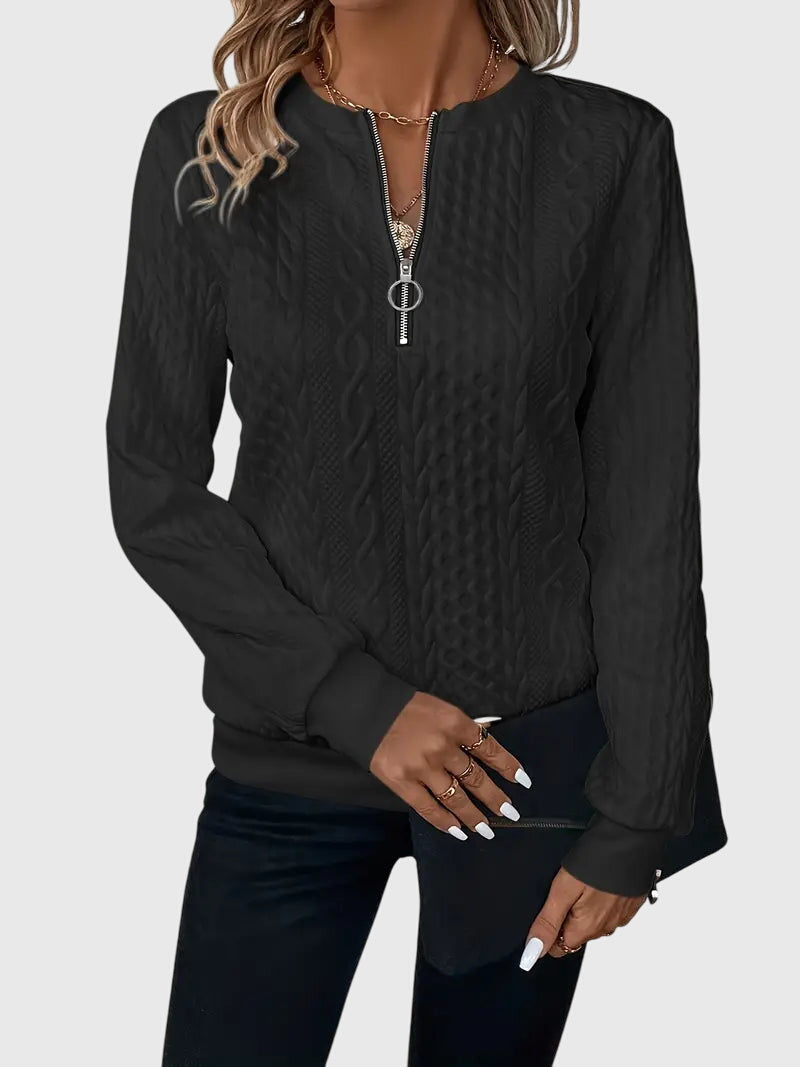 Nora™ | Sweter z zamkiem błyskawicznym