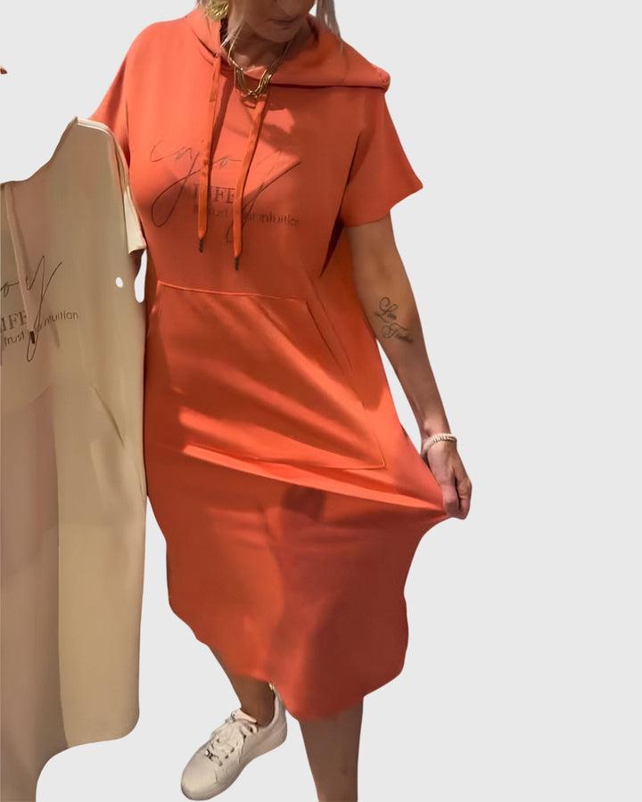 Marlowe™ | Luźna Sukienka z Kapturem