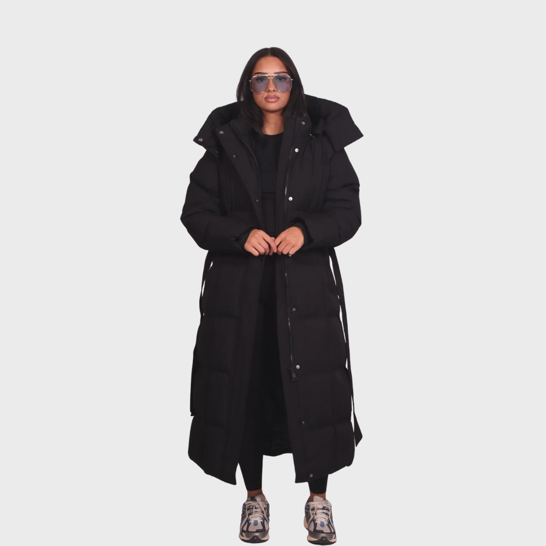 Carmen – Długi pikowany płaszcz z paskiem