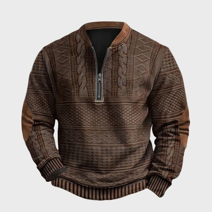 Anton | Sweter z detalem na zamek