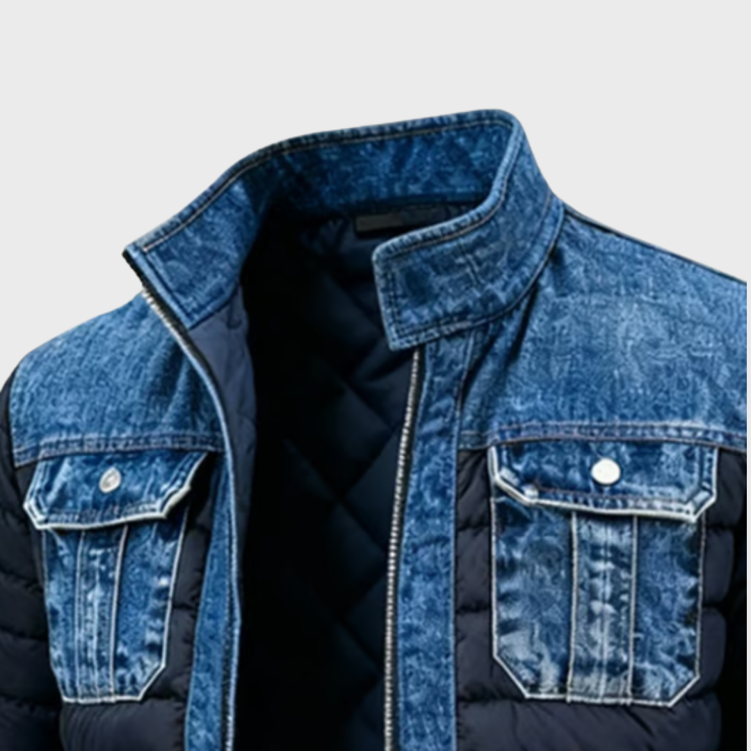 Eryk | Pikowana kurtka denim