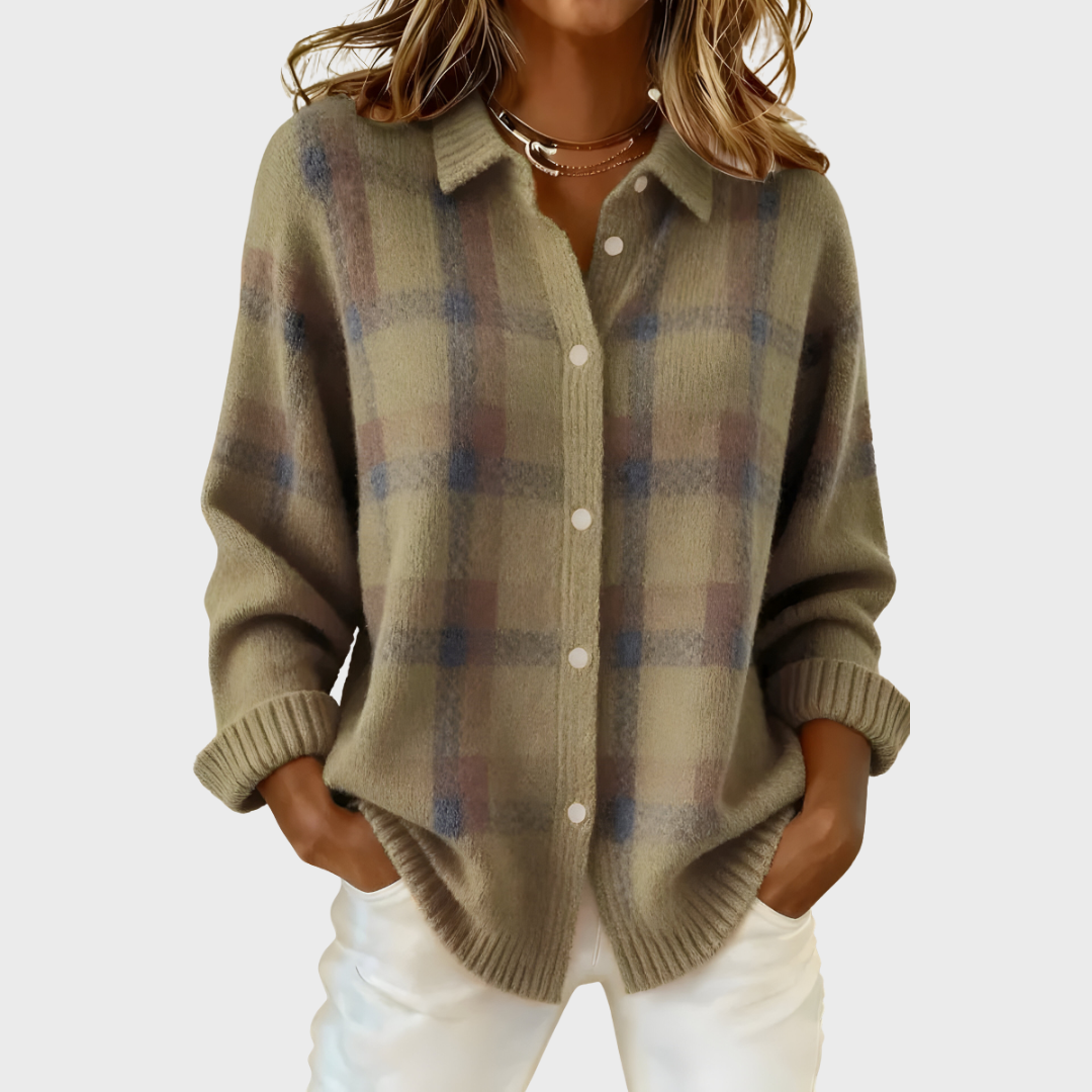 Anna | Kardigan w kratę