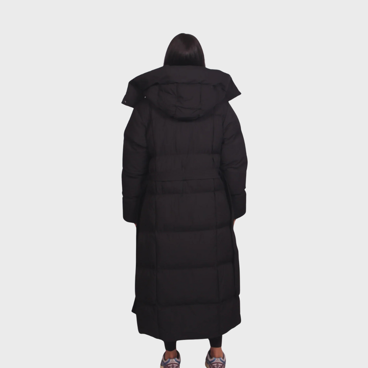 Carmen – Długi pikowany płaszcz z paskiem