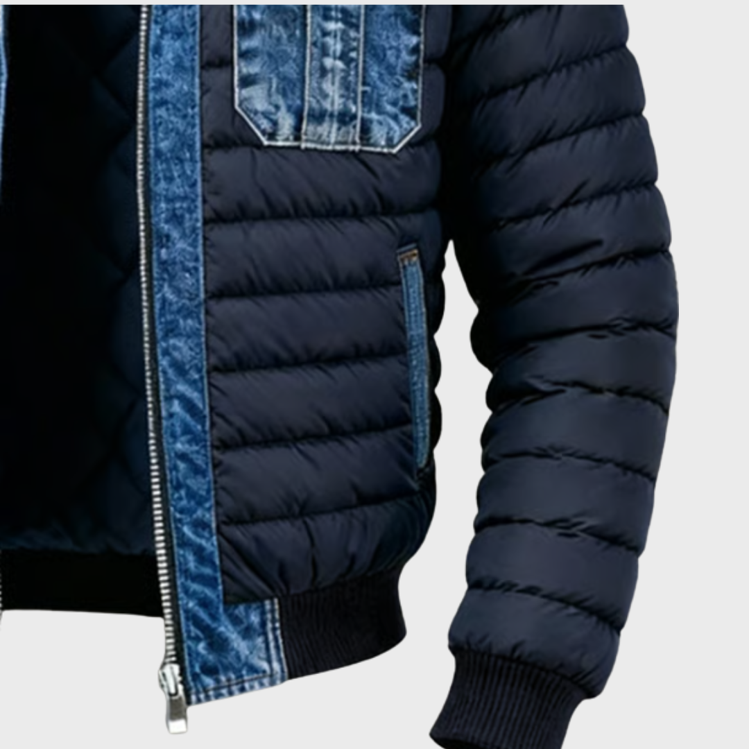 Eryk | Pikowana kurtka denim