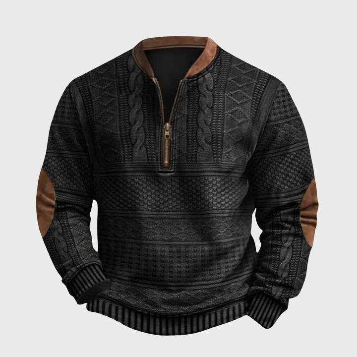 Anton | Sweter z detalem na zamek