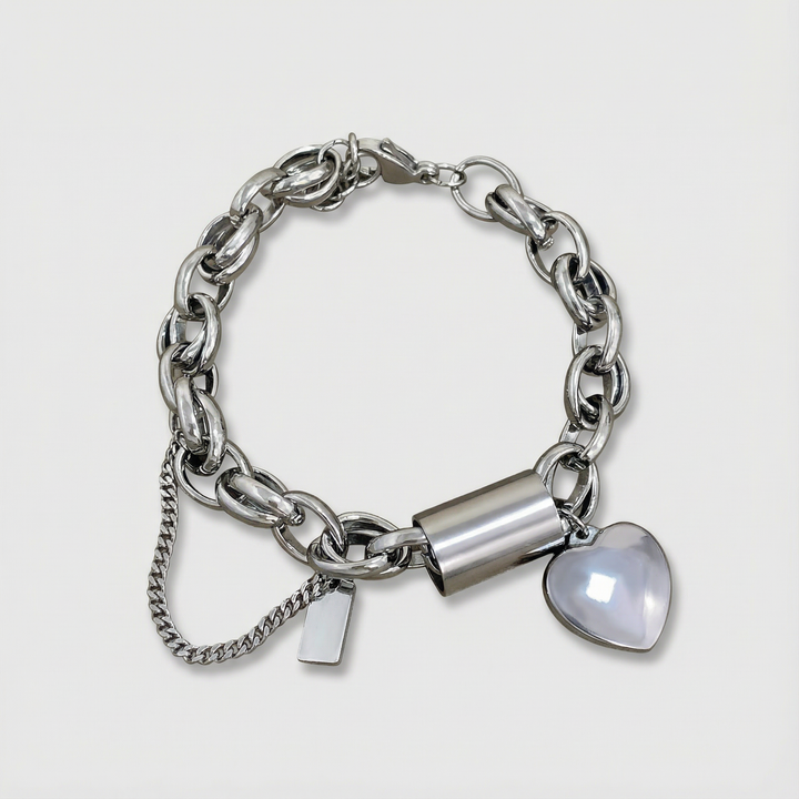 Heartened | Elegancka gruba bransoletka w złotym odcieniu