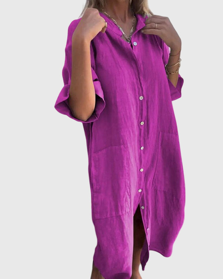 Jady™ | Luźna sukienka koszulowa w stylu Ibiza