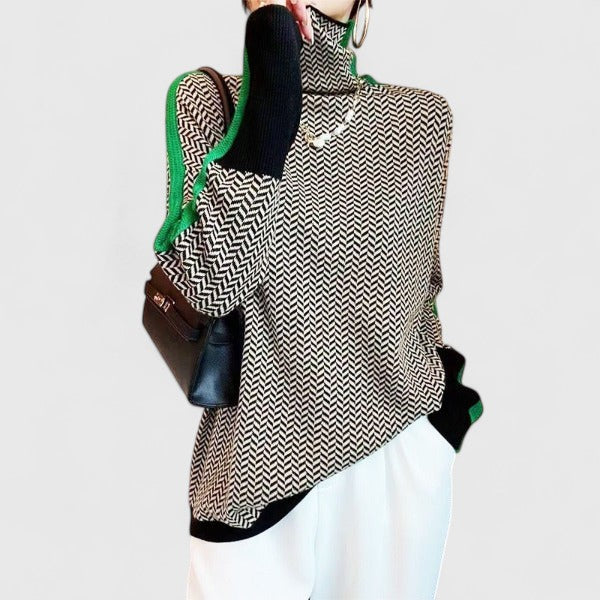 Zofia – Elegancki Sweter z Kołnierzem